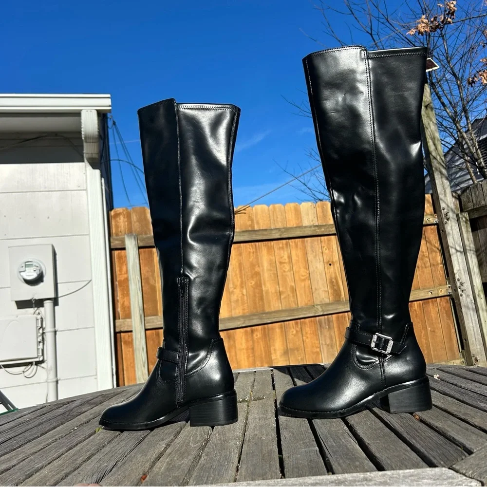 DV Dolce Vita Elyse Over-The-Knee Buckle Block Heel‎ Boot Size 6